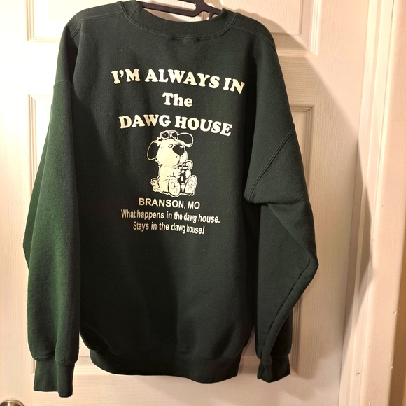 Unisex Green Dog House Sweatshirt XL - Picture 2 of 3